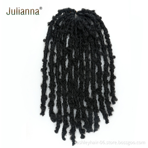 Synthetic Distressed locs 14"  braiding hair distressed water wave faux loc crochet wavy dread Distressed locs